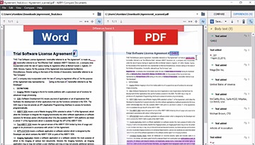 Como comparar Word com PDF para registar alterações 