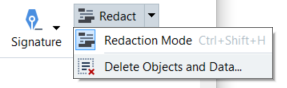 pdf redaction mode