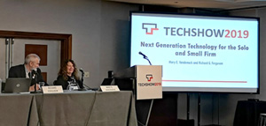 Mary E. Vandenack and Richard Ferguson presented their vision and recommendations on the “Next Generation Technology for the Solo and Small Firm”