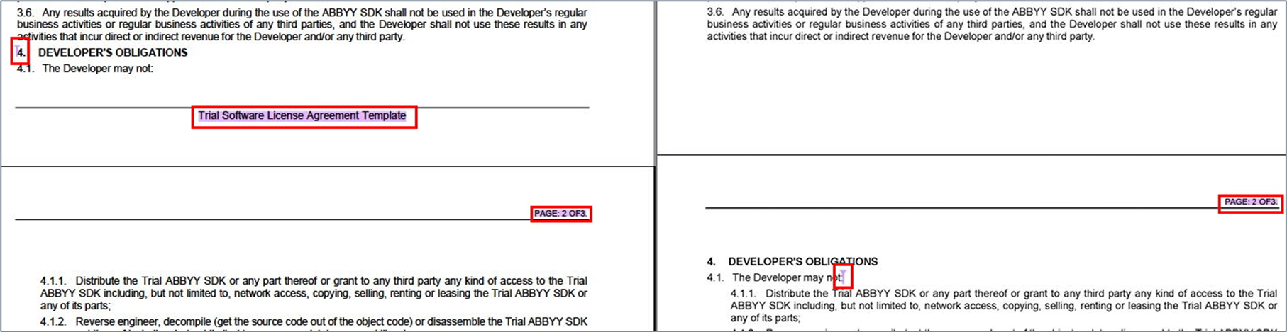 solution for false differences in PDF comparison