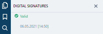 valid digital signature display on FineReader PDF 15