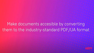 How to convert a document into an accessible PDF/UA