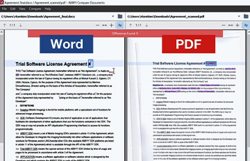 How to compare Word to PDF to track changes