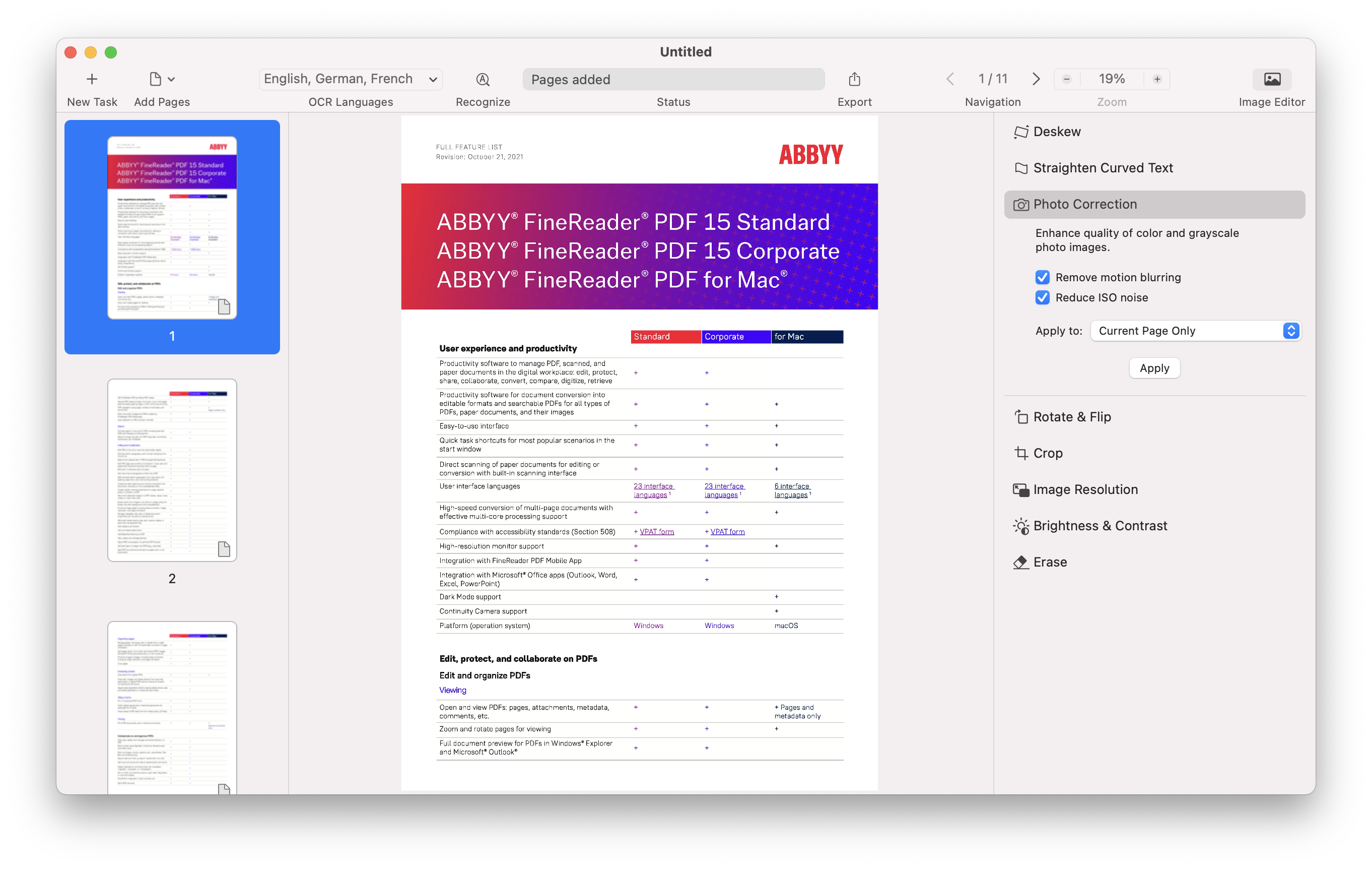 Abbyy Software  Graphic Imaging Services Inc.