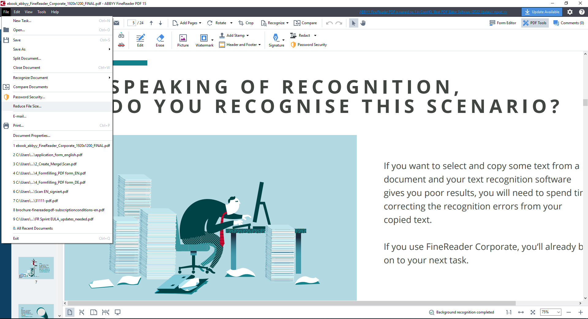 how to make a pdf presentation smaller