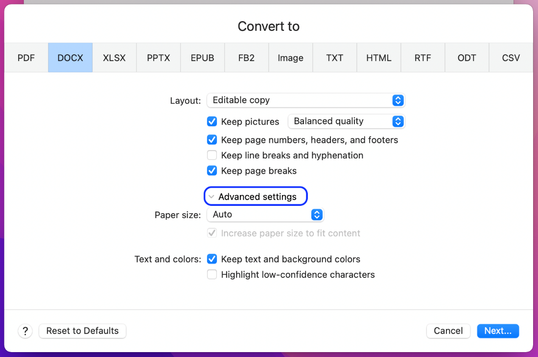 how to convert pdf to word on mac