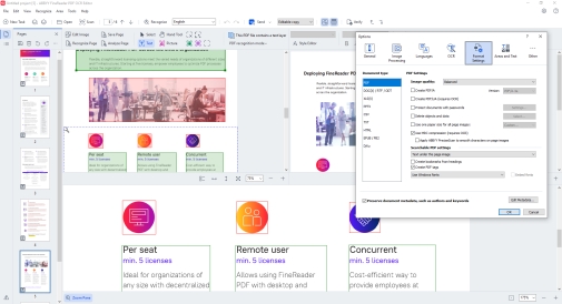 Select the ideal settings for your document