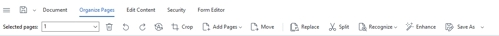 Barre d'outils du menu Organiser les pages - ABBYY FineReader PDF 16