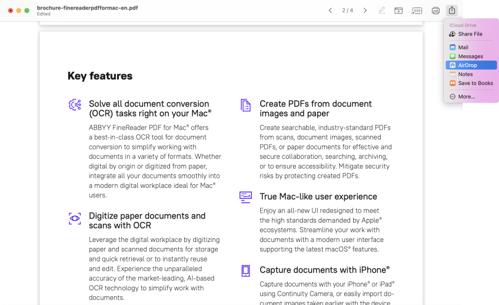 Share PDF from Mac