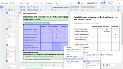 Convert documents into searchable, accessible PDFs with accurate OCR technology.